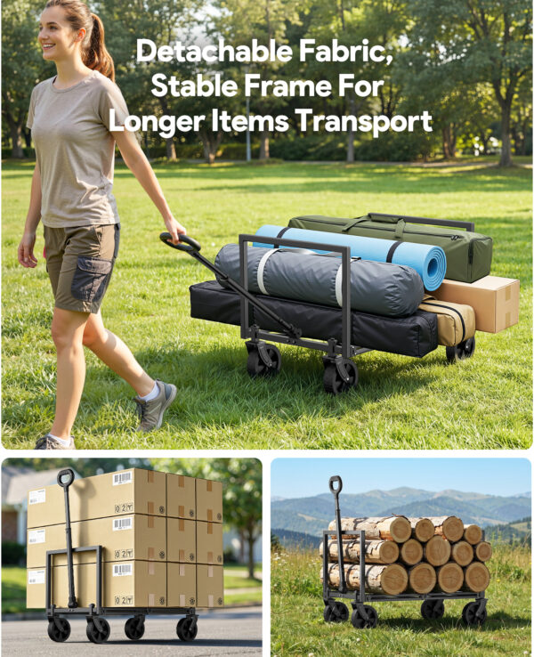 8 Wagons Carts Foldable, 220 LBS & 330 LBS, Pink