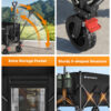 Wagons Carts Foldable, 150L Heavy Duty Foldable Wagon, Black