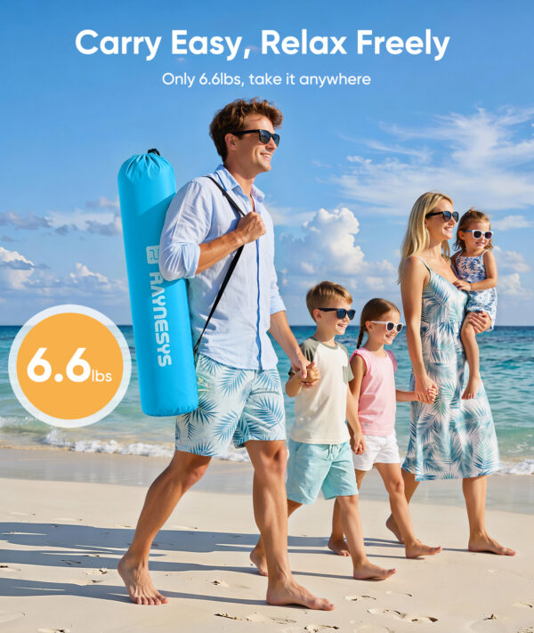 Beach Tent, UPF 30+ UV Protection, 6 Persons, Sky Blue