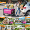 9 Wagons Carts Foldable, 220 LBS & 330 LBS, Pink