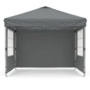 10x10ft 10 Person Party Tent, Pop Up Canopy Tent with Sidewalls, Gray
