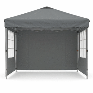 10x10ft 10 Person Party Tent, Pop Up Canopy Tent with Sidewalls, Gray