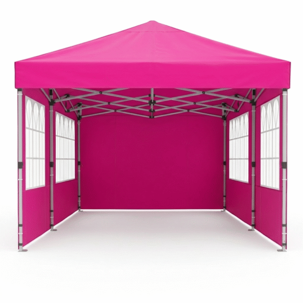 10x10ft 10 Person Party Tent, Pop Up Canopy Tent with Sidewalls, Pink
