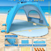 Pop Up Beach Tent, UPF 30+ UV Protection, XL Size, Sky Blue