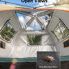 Instant Tent with Telescoping Poles, 4 Persons, Green+Brown