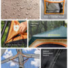 Instant Tent with Telescoping Poles, 4 Persons, Green+Brown