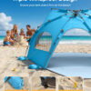Pop Up Beach Tent, UPF 30+ UV Protection, XL Size, Sky Blue