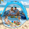 Pop Up Beach Tent, UPF 30+ UV Protection, XL Size, Sky Blue