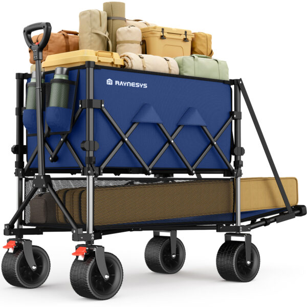 1 Double Decker Wagon, 400 L Large Capacity, Blue