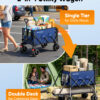 2 Double Decker Wagon, 400 L Large Capacity, Blue