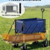 3 Double Decker Wagon, 400 L Large Capacity, Blue
