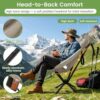 360° Rotation Camping Chair, High Back Comfort for Long Sitting, Sports & Outdoors