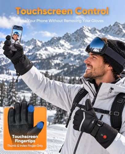 51GIWuJTmJL._AC_.jpg Heated Gloves for Men & Women, Rechargeable Winter Gloves, Size L