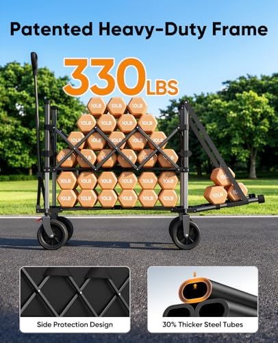 51Ih76mrauL._AC_.jpg Double Decker Wagon, 400 L Large Capacity, Black