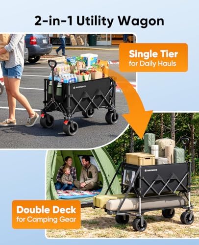 51XTDrqXc3L._AC_.jpg Double Decker Wagon, 400 L Large Capacity, Black