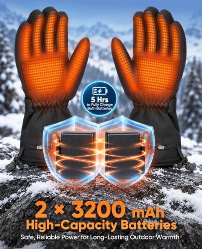 51nedCDnriL._AC_.jpg Heated Gloves for Men & Women, Rechargeable Winter Gloves, Size L
