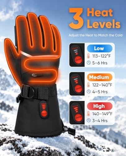 51nkT0RJgNL._AC_.jpg Heated Gloves for Men & Women, Rechargeable Winter Gloves, Size L