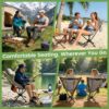 360° Rotation Camping Chair, High Back Comfort for Long Sitting, Sports & Outdoors