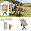 360° Rotation Camping Chair, High Back Comfort for Long Sitting, Sports & Outdoors